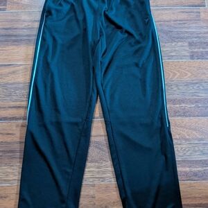 Old Navy Black Joggers with Teal Accent Stripe